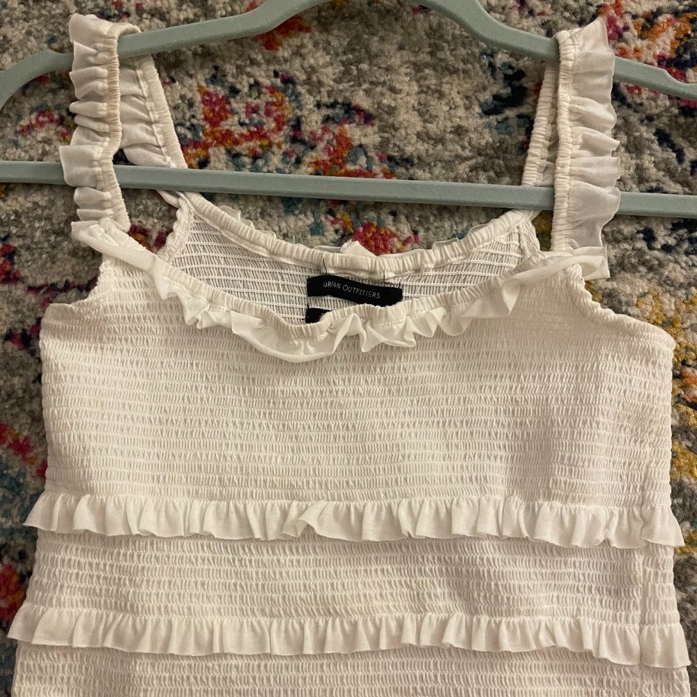 Urban Outfitters White Cropped Tank Size Small